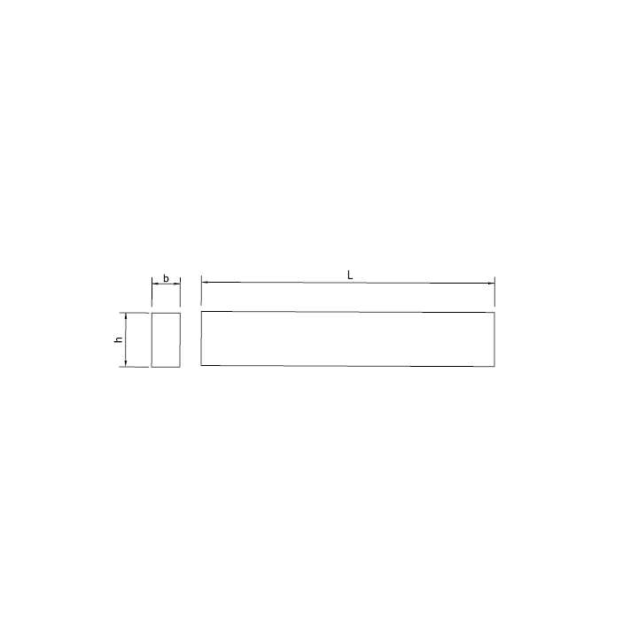 Nóż DIN 4964 D 32x8x200 mm - HSS