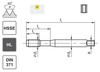 Gwintownik maszynowy M8x1 DIN-371 HSSE INOX