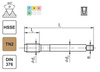 Gwintownik maszynowy M42 DIN-376 HSSE 800x skrętny R40
