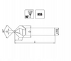 Pogłębiacz Stożkowy 3-Ostrzowy 90° Fi 12,4 Mm DIN 335-C HSS