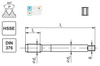 Gwintownik maszynowy M14 DIN-376 HSSE 800