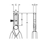 Szczypce izolowane do ściągania izolacji z kabli, 167mm