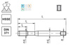 Gwintownik maszynowy M1,8 DIN-371 HSSE 800
