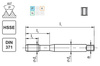 Gwintownik maszynowy M3,5 DIN-371 HSSE 800