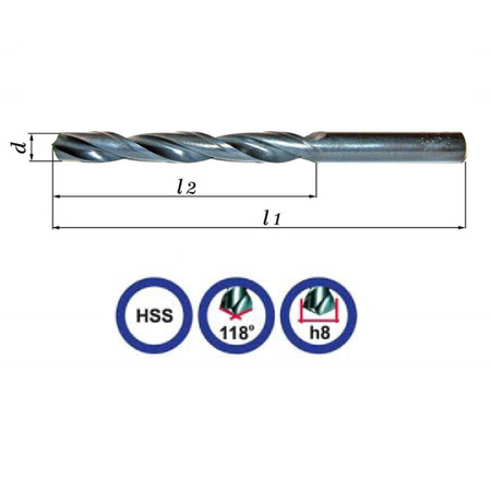 Wiertło do metalu 7,6mm HSS