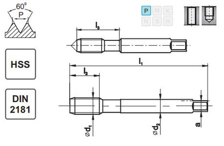 Gwintownik ręczny M10x1,25