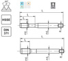 Gwintownik maszynowy No10-24 DIN-371 HSSE 800 skrętny R40