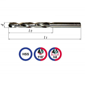 Wiertło szlifowane 0,8mm HSS