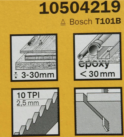 Brzeszczot do cięcia drewna T101B 100 mm