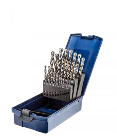 Komplet wierteł krętych z chwytem cylindrycznym INOX do stali nierdzewnej