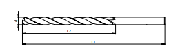 Wiertło Baildon XL-P DIN 1869 HSS 8,0 mm L-265/390mm