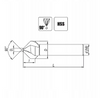 Pogłębiacz Stożkowy 3-Ostrzowy 90° Fi 20,5 mm DIN 335-C HSS