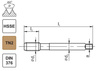 Gwintownik maszynowy M3 R40 DIN-376 TiN skrętny