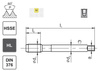 Gwintownik maszynowy M14 DIN-376 HSSE INOX skrętny R40