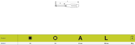 Uchwyty obrotowe 1/4" 150 mm