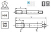 Gwintownik ręczny M18 DIN-352 HSS M