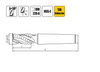 Frez trzpieniowy krótki do obróbki zgrubnej HSS-E z centralnymi ostrzami  26 mm