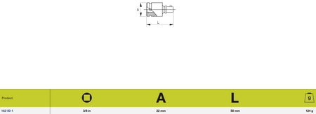 Przeguby uniwersalne udarowe 3/8"