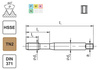 Gwintownik maszynowy M3,5 DIN-371 HSSE 800x