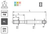 Gwintownik maszynowy M6x0,5 DIN-371 HSSE-PM MasterTAP