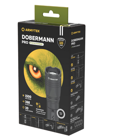 Latarka taktyczna Dobermann Pro Biały 1500 lm