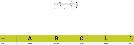 Przesuwany uchwyt T 1/2"