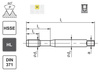 Gwintownik maszynowy M10x1 DIN-371 HSSE INOX skrętny R40