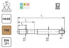 Gwintownik maszynowy M5 DIN-371 HSSE 800x skrętny R40