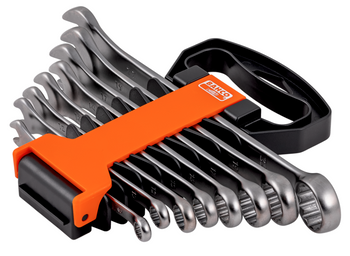 8 szt. Zestaw kluczy płasko-oczkowych odsadzone