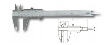 Suwmiarka noniuszowa ze śrubą 150 MAUA 0,05 inox/chrom